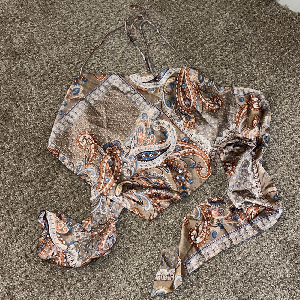 bandana top grey bandit